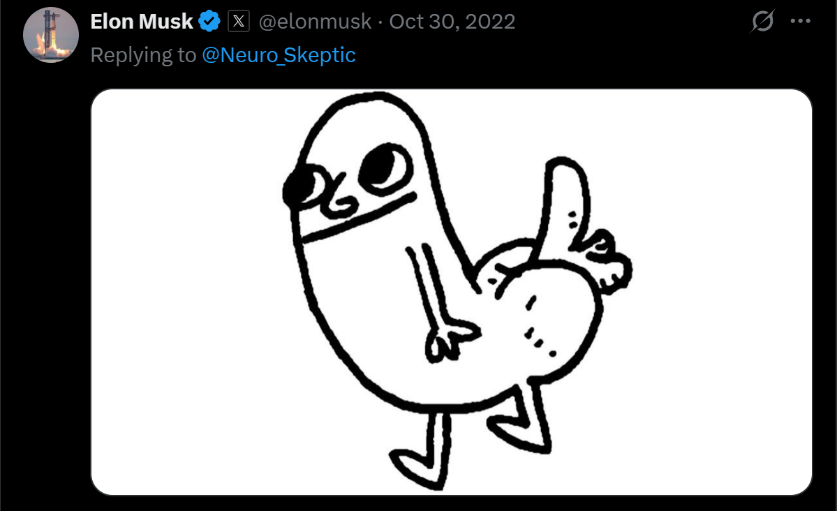 Elon Musk Dickbutt tweet screenshot